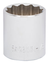 Vulcan MT6521736 Drive Socket, 1-1/8 in Socket, 1/2 in Drive, 12-Point, Chrome Vanadium Steel, Chrome